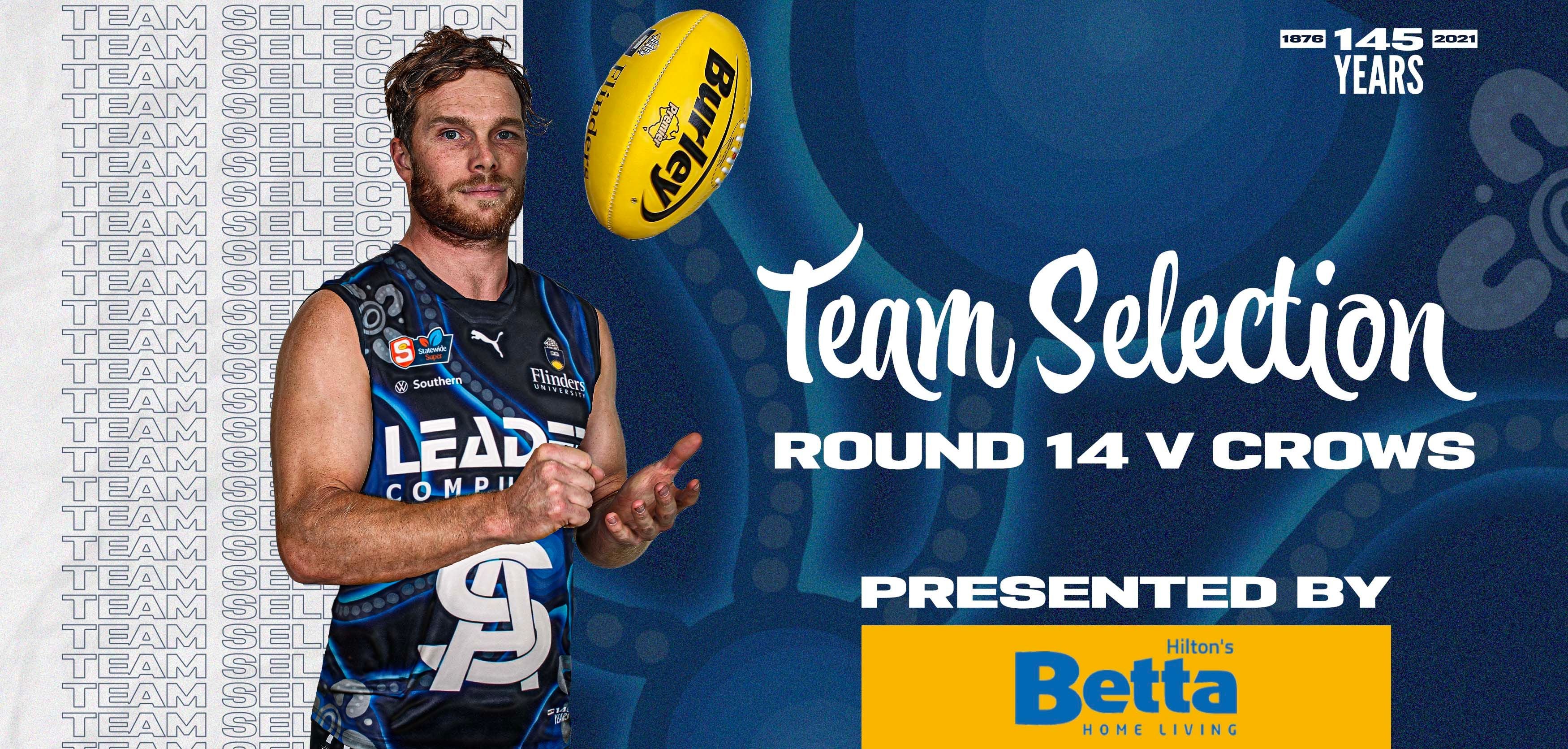BETTA Teams Selection: Round 14 v Adelaide BETTA Teams Selection: Round 14 v Adelaide
